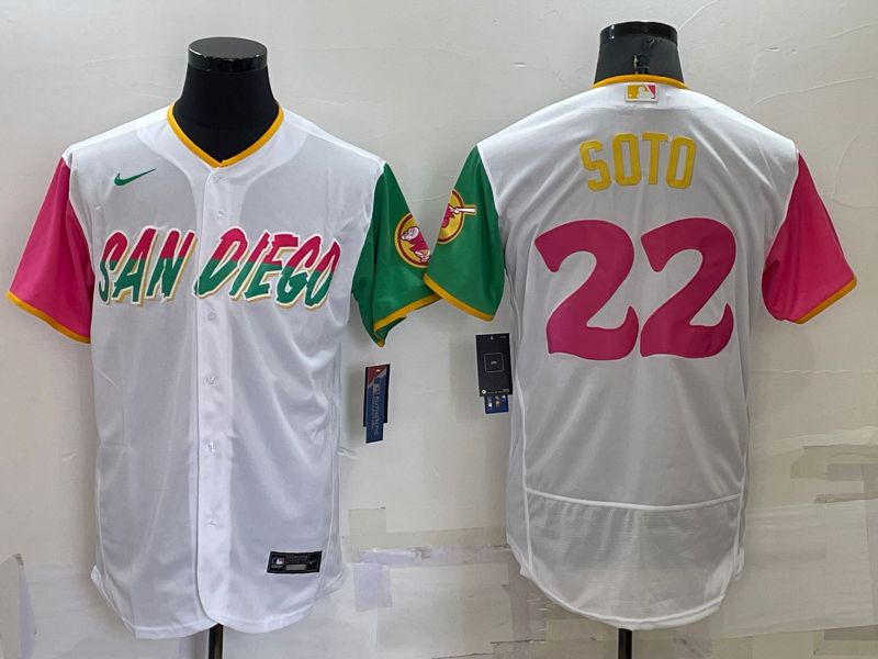 Men San Diego Padres #22 Soto White City Edition Elite Nike 2022 MLB Jersey->cleveland indians->MLB Jersey